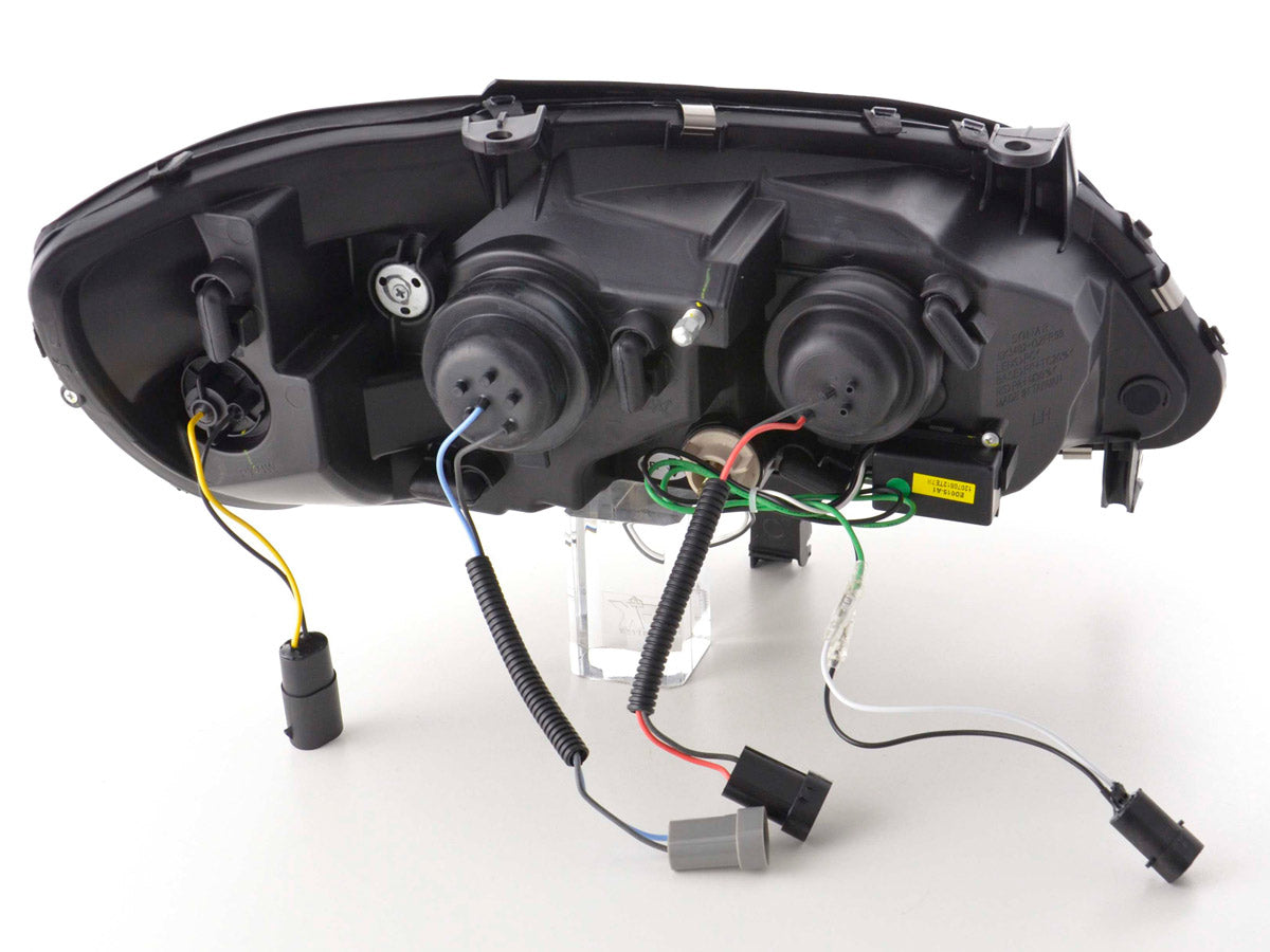 Scheinwerfer Set Daylight LED TFL-Optik Opel Zafira A 99-04 schwarz Scheinwerfer Set Daylight LED TFL-Optik Opel Zafira A 99-04 schwarz